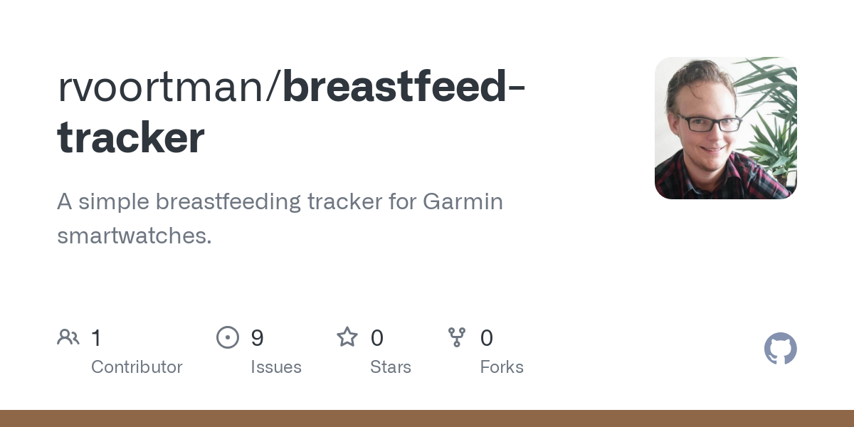 A simple breastfeeding tracker for Garmin smartwatches.