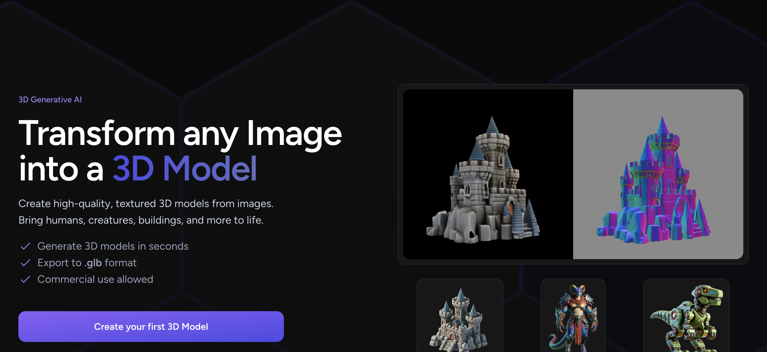 AI Image to 3D Model App