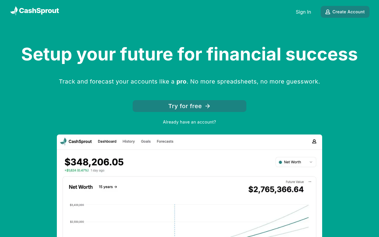 CashSprout | Be your own financial planner