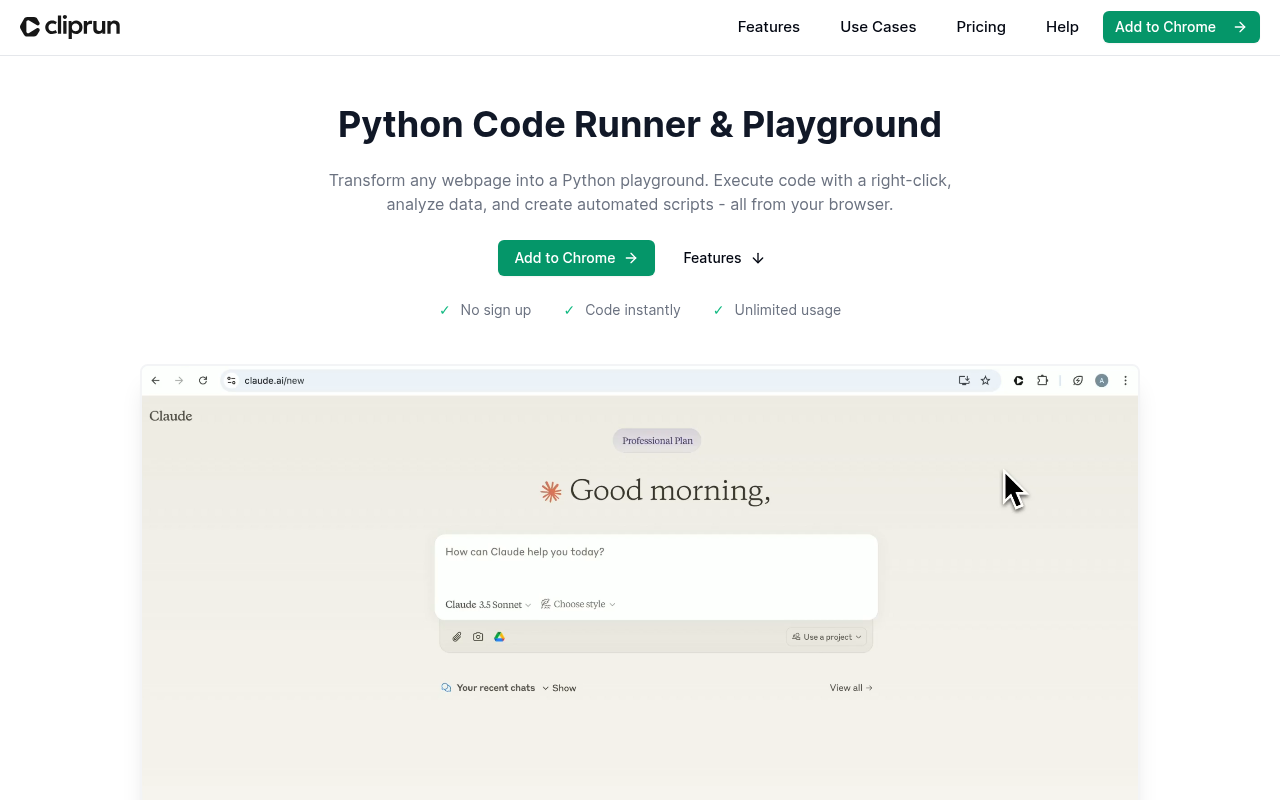 Cliprun - Python Code Runner & Playground