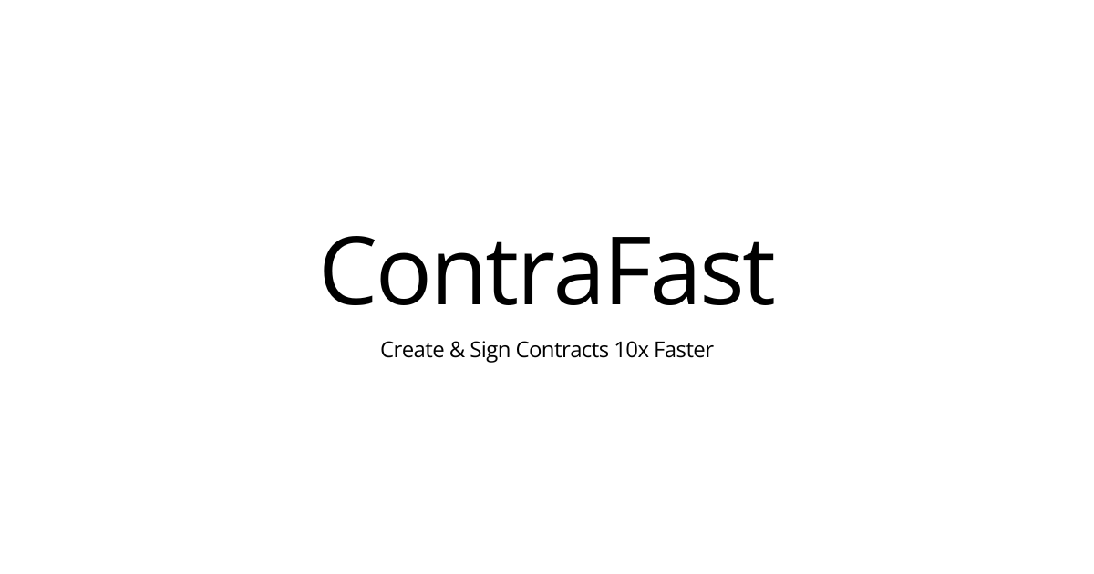 ContraFast | All in one contract creator for freelancer.