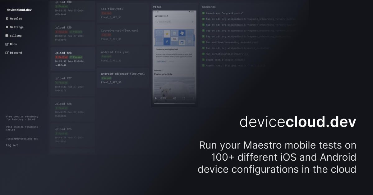 devicecloud.dev - Maestro Cloud Alternative