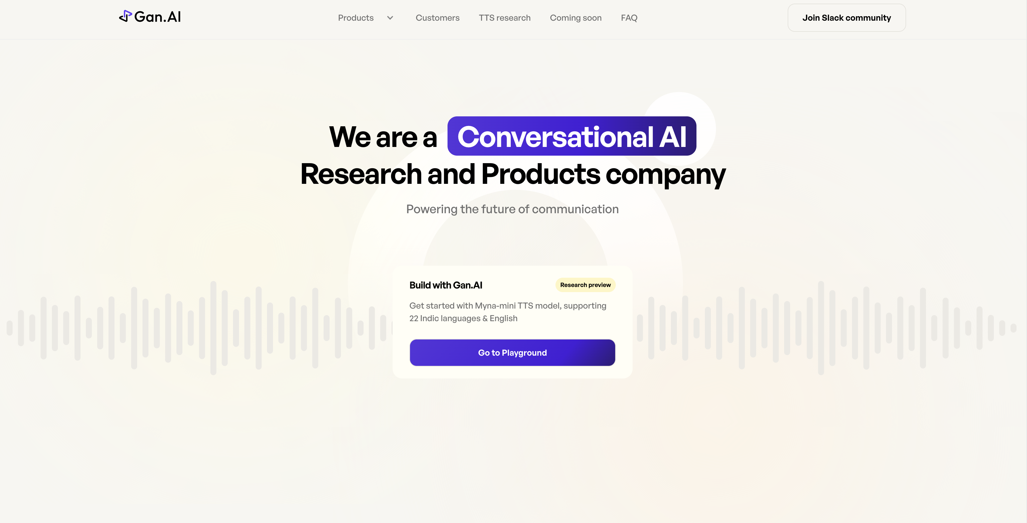 Gan.AI  Powering the future of Communication