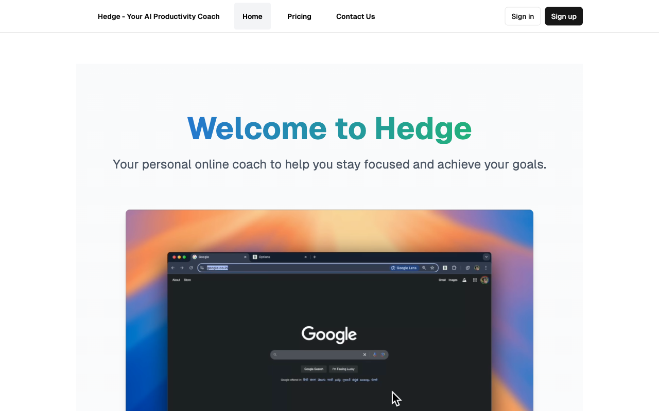 Hedge - Your AI Productivity Coach