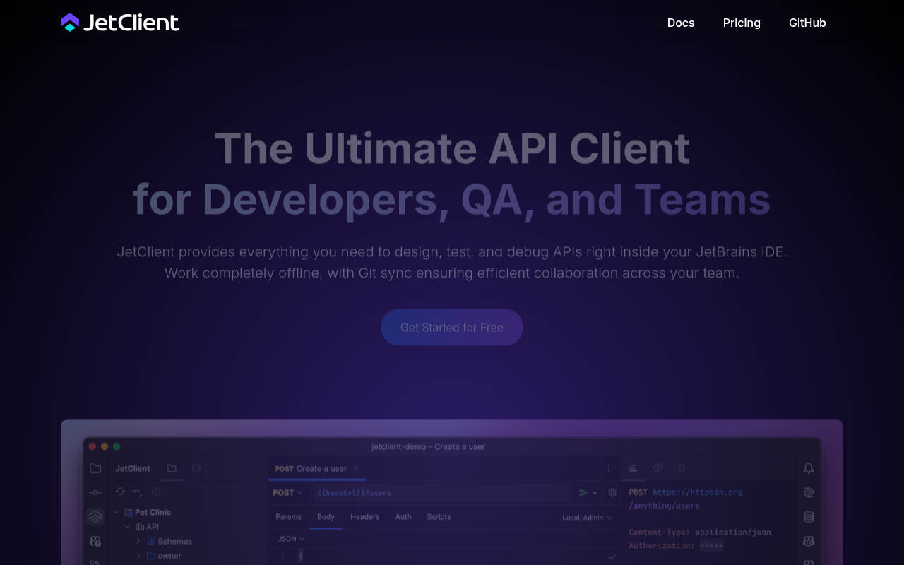 JetClient | The Ultimate API Client for Developers, QA, and Teams