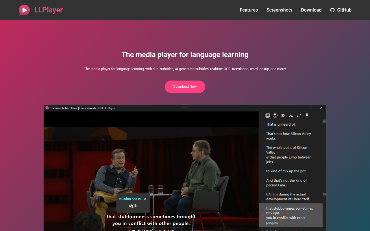 LLPlayer - The media player for language learning