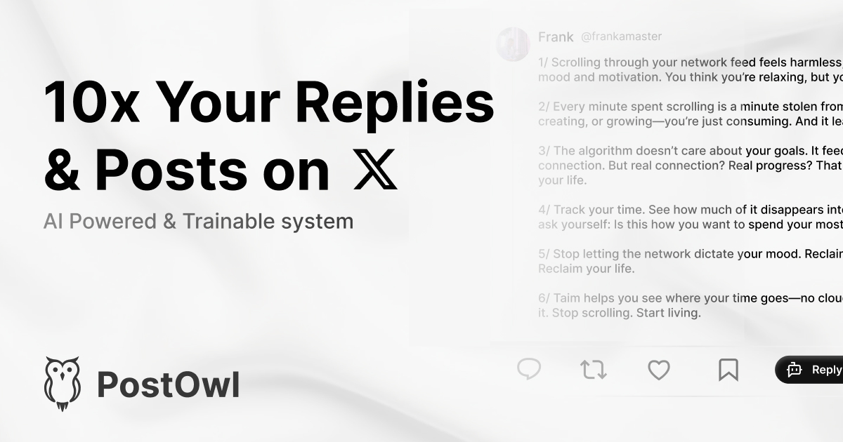 PostOwl - AI Assisted XTwitter management software