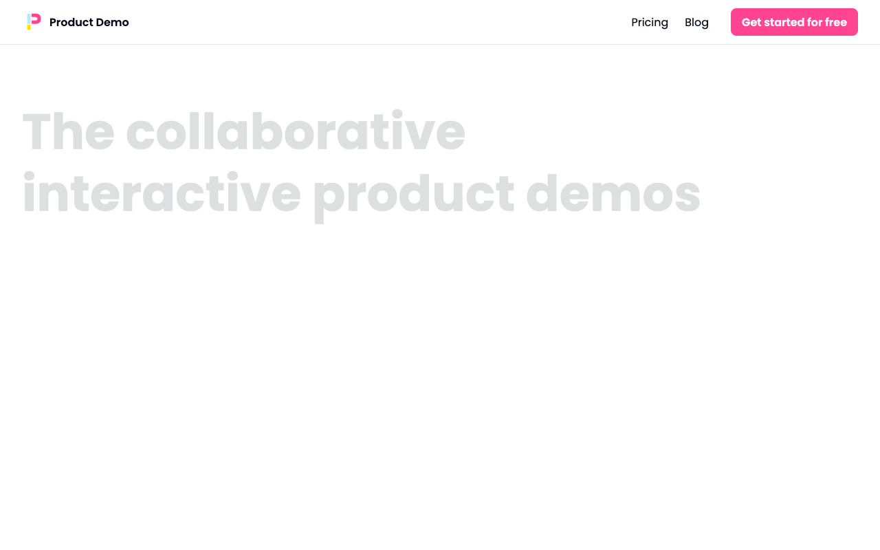 Product Demo: The collaborative interactive product demos