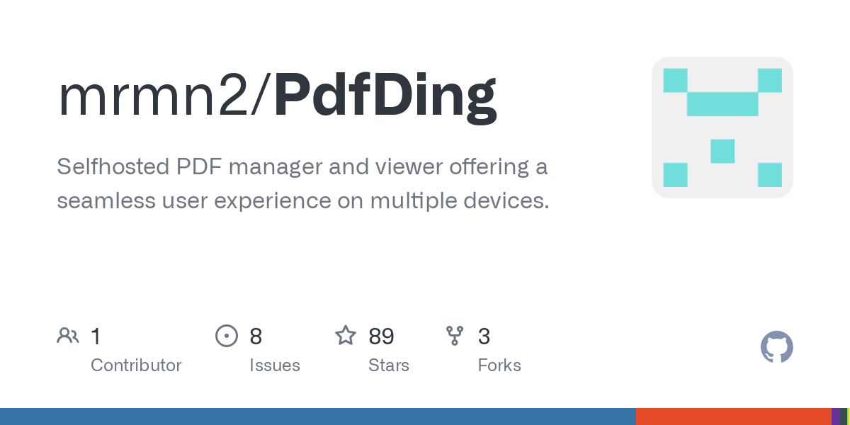 Selfhosted PDF manager and viewer offering a seamless user experience on multiple devices.