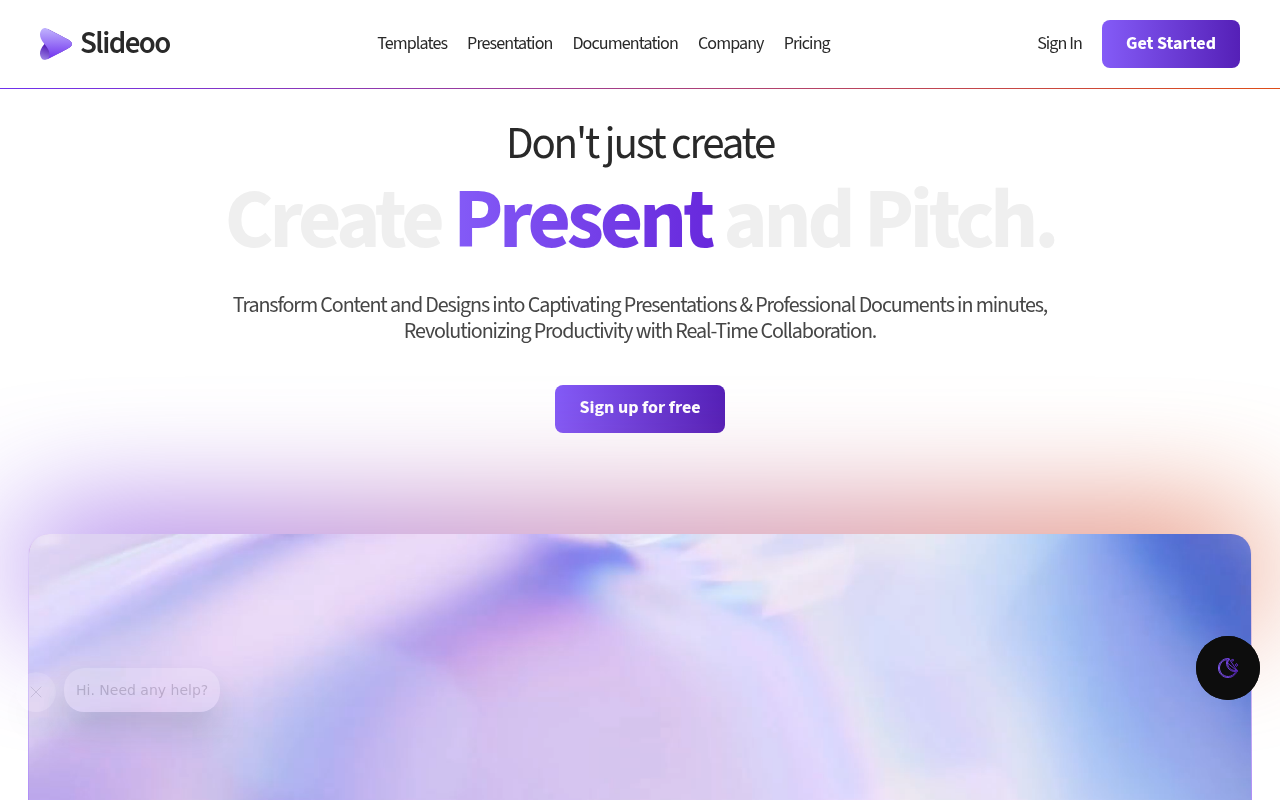 Slideoo: AI-powered tool for Presentations and Documents