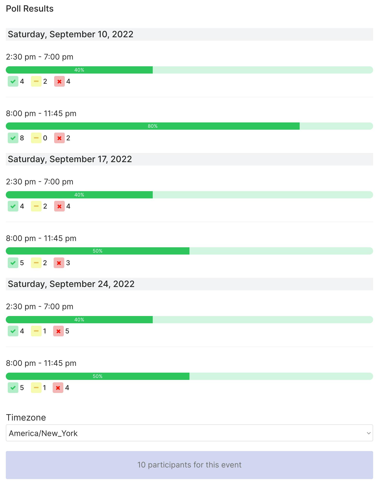 TallyCal - Simple polls for group scheduling