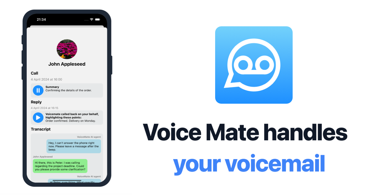 Voice Mate - AI Voicemail Assistent