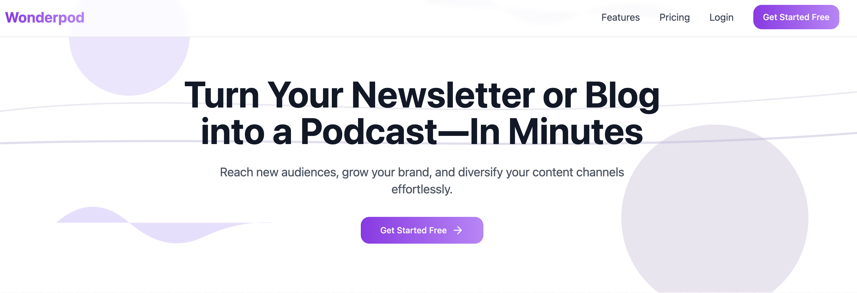 Wonderpod - Newsletter & Blog to Podcast Converter